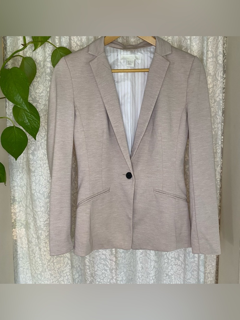 H&M Dusty Pink Women's Single-Button Blazer